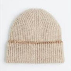 H&M ||Woman’s Cream Ribbed Knit Hat one Size